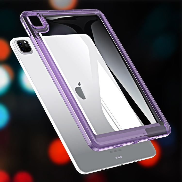For iPad Pro 12.9 2022 / 2021 / 2020 Transparent Acrylic Tablet Case(Dark Purple) - iPad Pro 12.9 (2022/2021) Cases by buy2fix | Online Shopping UK | buy2fix