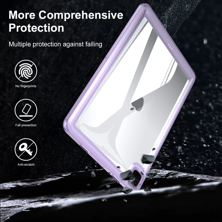 For iPad Pro 12.9 2022 / 2021 / 2020 Transparent Acrylic Tablet Case(Light Purple) - iPad Pro 12.9 (2022/2021) Cases by buy2fix | Online Shopping UK | buy2fix