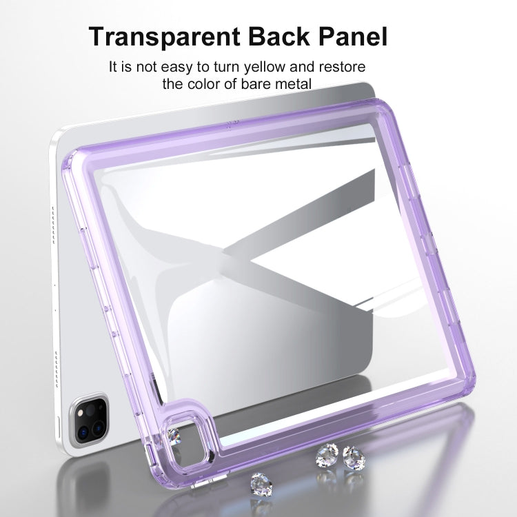 For iPad Pro 12.9 2022 / 2021 / 2020 Transparent Acrylic Tablet Case(Light Purple) - iPad Pro 12.9 (2022/2021) Cases by buy2fix | Online Shopping UK | buy2fix