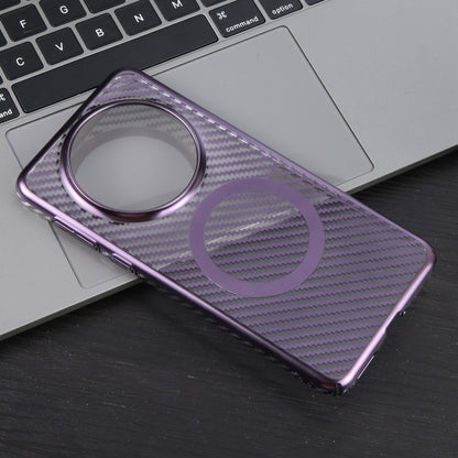For Huawei Mate 60 Pro /60 Pro+ 6D Plated Carbon Fiber Clear Magsafe PC Phone Case(Aurora Purple) by buy2fix