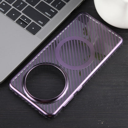 For Huawei Mate 60 Pro /60 Pro+ 6D Plated Carbon Fiber Clear Magsafe PC Phone Case(Aurora Purple) by buy2fix