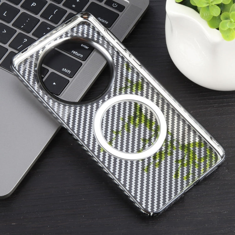 For Huawei Mate 60 Pro /60 Pro+ 6D Plated Carbon Fiber Clear Magsafe PC Phone Case(Starry Black) by buy2fix