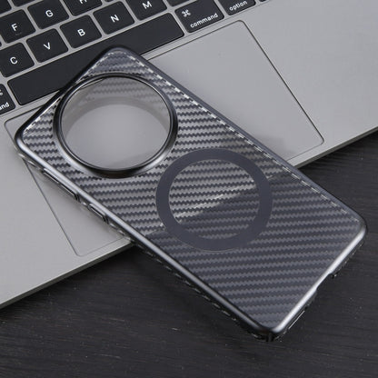 For Huawei Mate 60 Pro /60 Pro+ 6D Plated Carbon Fiber Clear Magsafe PC Phone Case(Starry Black) by buy2fix