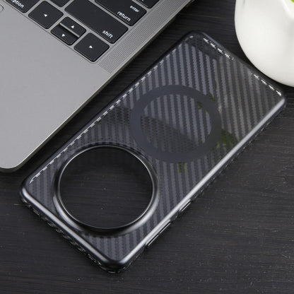 For Huawei Mate 60 Pro /60 Pro+ 6D Plated Carbon Fiber Clear Magsafe PC Phone Case(Starry Black) by buy2fix