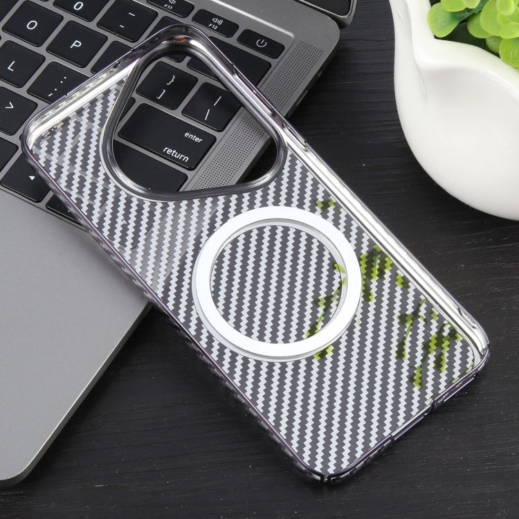 For Huawei Pura 70 Pro /70 Pro+ 6D Plated Carbon Fiber Clear Magsafe PC Phone Case(Aurora Purple) by buy2fix