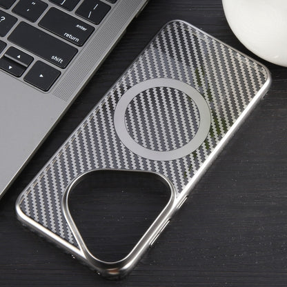 For Huawei Pura 70 Pro /70 Pro+ 6D Plated Carbon Fiber Clear Magsafe PC Phone Case(Titanium Grey) by buy2fix