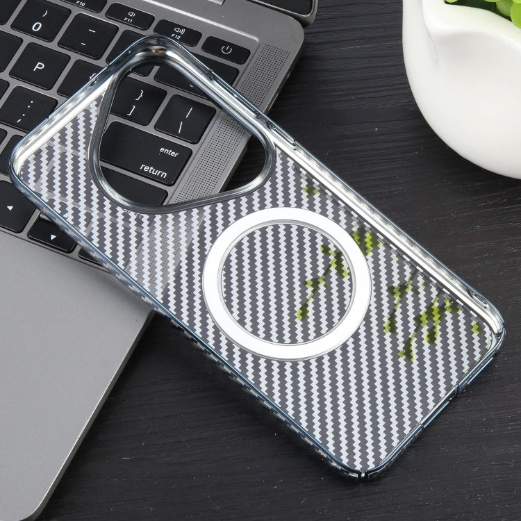 For Huawei Pura 70 Pro /70 Pro+ 6D Plated Carbon Fiber Clear Magsafe PC Phone Case(Dream Blue) by buy2fix