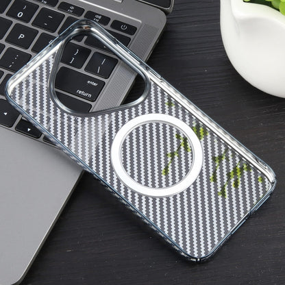 For Huawei Pura 70 Pro /70 Pro+ 6D Plated Carbon Fiber Clear Magsafe PC Phone Case(Dream Blue) by buy2fix