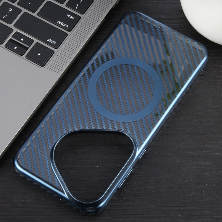 For Huawei Pura 70 Pro /70 Pro+ 6D Plated Carbon Fiber Clear Magsafe PC Phone Case(Dream Blue) by buy2fix