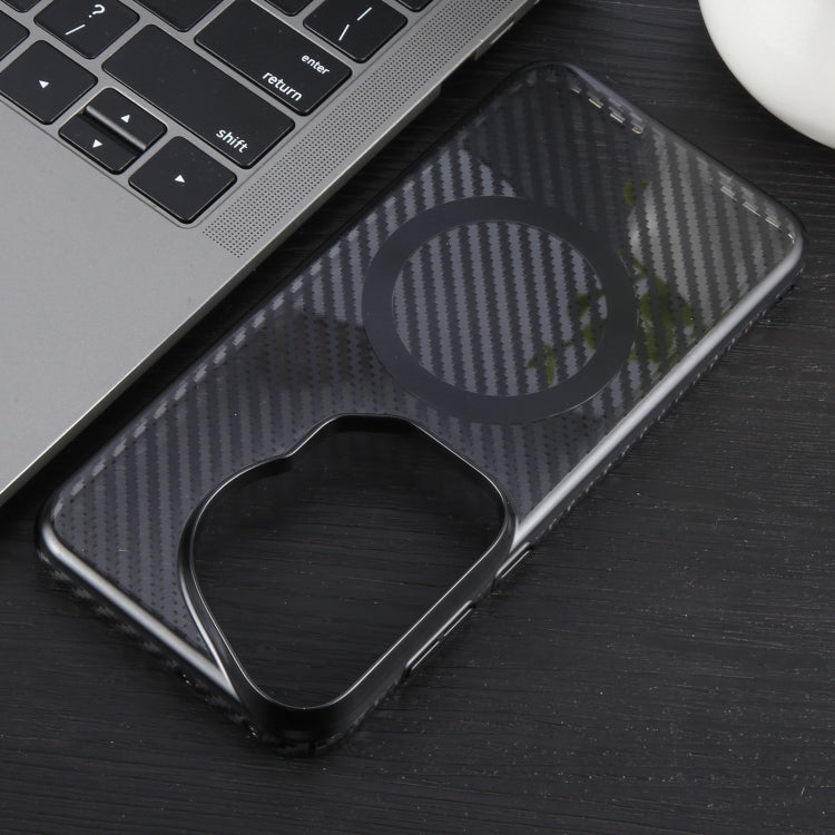 For Huawei Pura 70 Ultra 6D Plated Carbon Fiber Clear Magsafe PC Phone Case(Starry Black) - Huawei Cases by buy2fix | Online Shopping UK | buy2fix