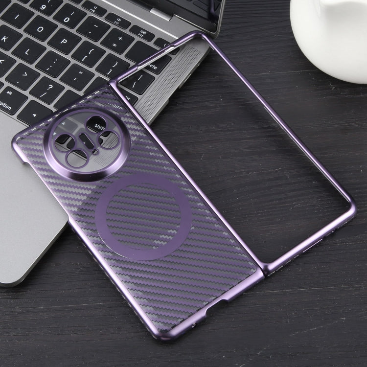 For Huawei Mate X5 6D Plated Carbon Fiber Clear Magsafe PC Phone Case(Aurora Purple) - Huawei Cases by buy2fix | Online Shopping UK | buy2fix