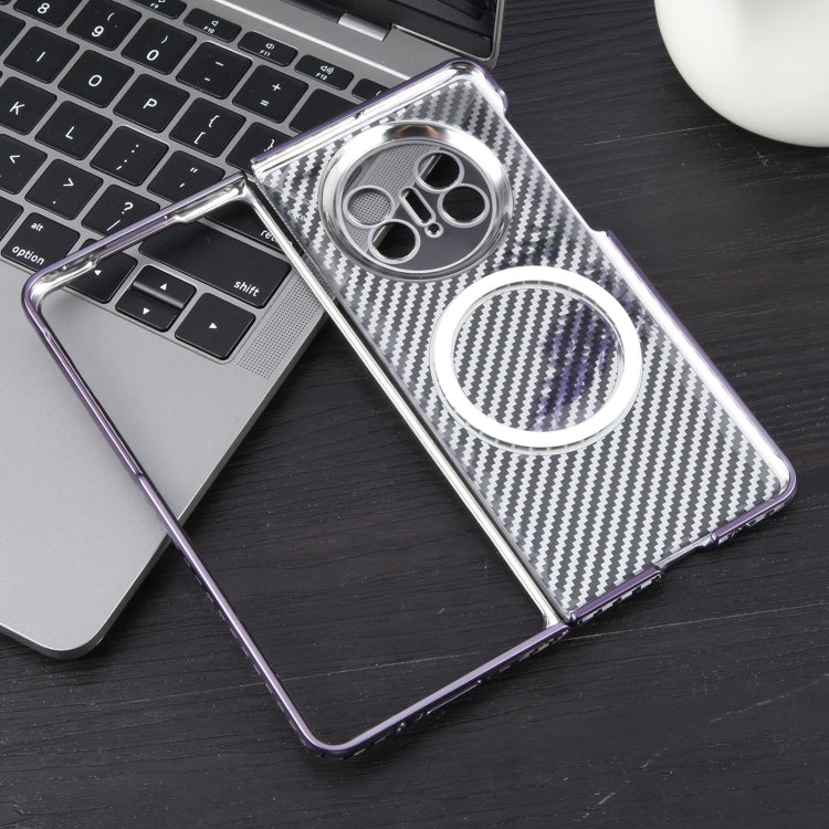 For Huawei Mate X5 6D Plated Carbon Fiber Clear Magsafe PC Phone Case(Aurora Purple) - Huawei Cases by buy2fix | Online Shopping UK | buy2fix