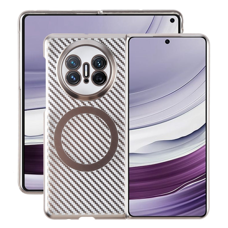 For Huawei Mate X5 6D Plated Carbon Fiber Clear Magsafe PC Phone Case(Titanium Grey) by buy2fix