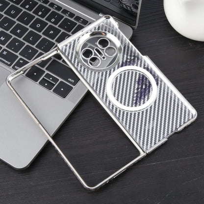 For Huawei Mate X5 6D Plated Carbon Fiber Clear Magsafe PC Phone Case(Titanium Grey) by buy2fix