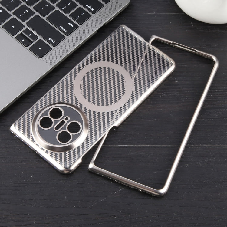 For Huawei Mate X5 6D Plated Carbon Fiber Clear Magsafe PC Phone Case(Titanium Grey) by buy2fix