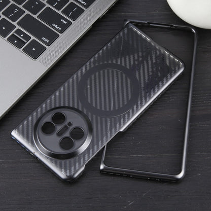 For Huawei Mate X5 6D Plated Carbon Fiber Clear Magsafe PC Phone Case(Starry Black) by buy2fix