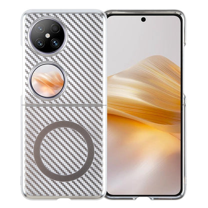 For Huawei Pocket 2 6D Plated Carbon Fiber Clear Magsafe PC Phone Case(Starlight Silver) - Huawei Cases by buy2fix | Online Shopping UK | buy2fix