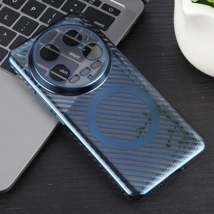 For Xiaomi 14 Ultra 6D Plated Carbon Fiber Clear Magsafe PC Phone Case(Dream Blue) - 14 Ultra Cases by buy2fix | Online Shopping UK | buy2fix