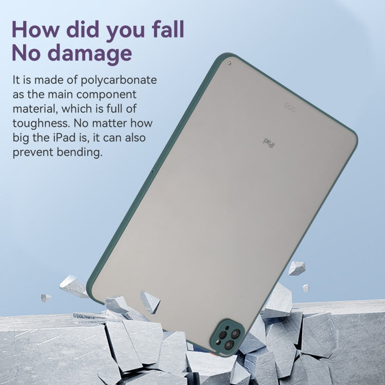 For iPad Pro 12.9 2022/2021/2020/2018 Skin Feel 2 in 1 PC Hybrid TPU Tablet Case(Green) - iPad Pro 12.9 (2022/2021) Cases by buy2fix | Online Shopping UK | buy2fix