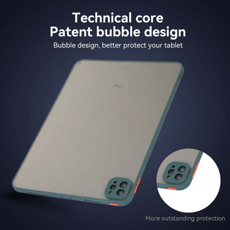 For iPad Pro 12.9 2022/2021/2020/2018 Skin Feel 2 in 1 PC Hybrid TPU Tablet Case(Green) - iPad Pro 12.9 (2022/2021) Cases by buy2fix | Online Shopping UK | buy2fix