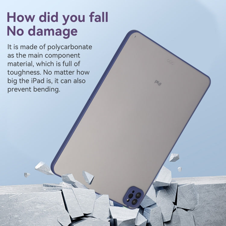 For iPad Pro 12.9 2022/2021/2020/2018 Skin Feel 2 in 1 PC Hybrid TPU Tablet Case(Blue) - iPad Pro 12.9 (2022/2021) Cases by buy2fix | Online Shopping UK | buy2fix