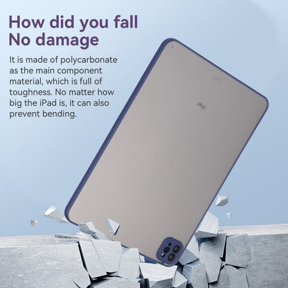 For iPad Pro 12.9 2022/2021/2020/2018 Skin Feel 2 in 1 PC Hybrid TPU Tablet Case(Blue) - iPad Pro 12.9 (2022/2021) Cases by buy2fix | Online Shopping UK | buy2fix