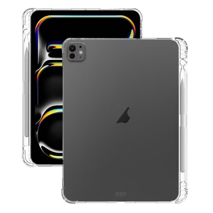 For iPad Pro 11 2024 Highly Transparent TPU Full Thicken Corners Shockproof Protective Case with Pen Slot(Transparent) - iPad Pro 11 2024 Cases by buy2fix | Online Shopping UK | buy2fix