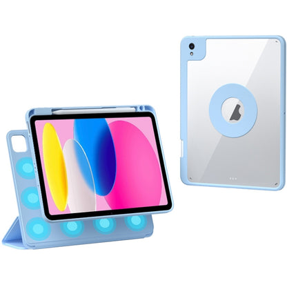 For iPad 2025 / 2022 Rotatable Magnetic Detachable Leather Tablet Case with Pen Slot(Blue) - iPad 2025 / 2022 Cases by buy2fix | Online Shopping UK | buy2fix