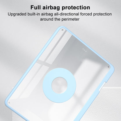 For iPad Pro 12.9 2022 / 2021 / 2020 Rotatable Magnetic Detachable Leather Tablet Case with Pen Slot(Silver Grey) - iPad Pro 12.9 (2022/2021) Cases by buy2fix | Online Shopping UK | buy2fix