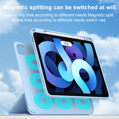 For iPad Pro 12.9 2022 / 2021 / 2020 Rotatable Magnetic Detachable Leather Tablet Case with Pen Slot(Blue) - iPad Pro 12.9 (2022/2021) Cases by buy2fix | Online Shopping UK | buy2fix