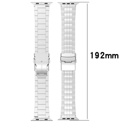 For Apple Watch Series 7 45mm Armor 5-bead Titanium Watch Band(Black) by buy2fix