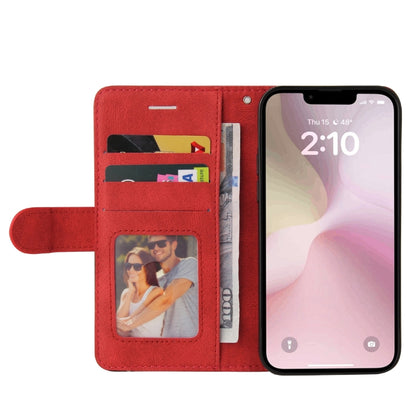 For iPhone SE 2024 Dual-color Splicing Flip Leather Phone Case(Red) - More iPhone Cases by buy2fix | Online Shopping UK | buy2fix