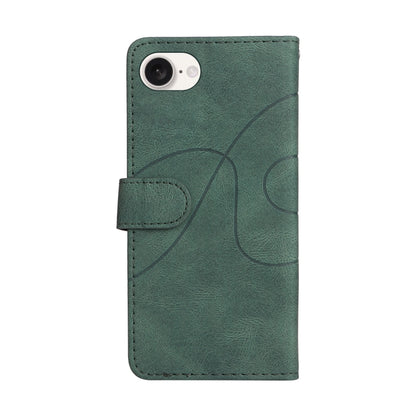 For iPhone 16e Dual-color Splicing Flip Leather Phone Case(Green) by buy2fix