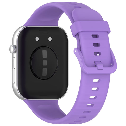 For Huawei Watch Fit3 Colorful Buckle Silicone Sports Watch Band(Purple) by buy2fix