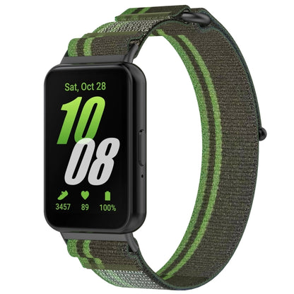 For Samsung Galaxy Fit 3 Loop Nylon Watch Band(Dark Green) - Watch Bands by buy2fix | Online Shopping UK | buy2fix