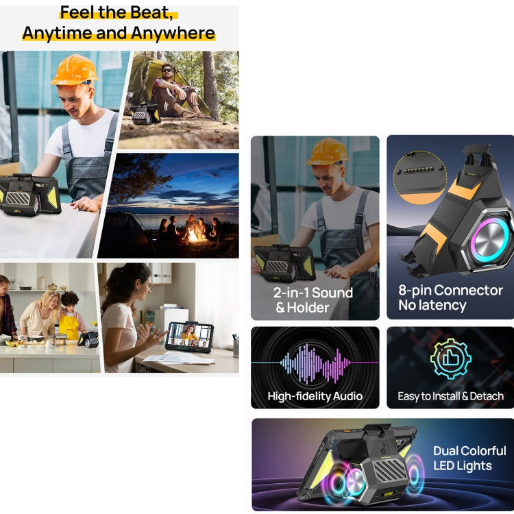 Ulefone PAD 3 PRO Portable Holder Wireless BT Speaker(Black) by Ulefone