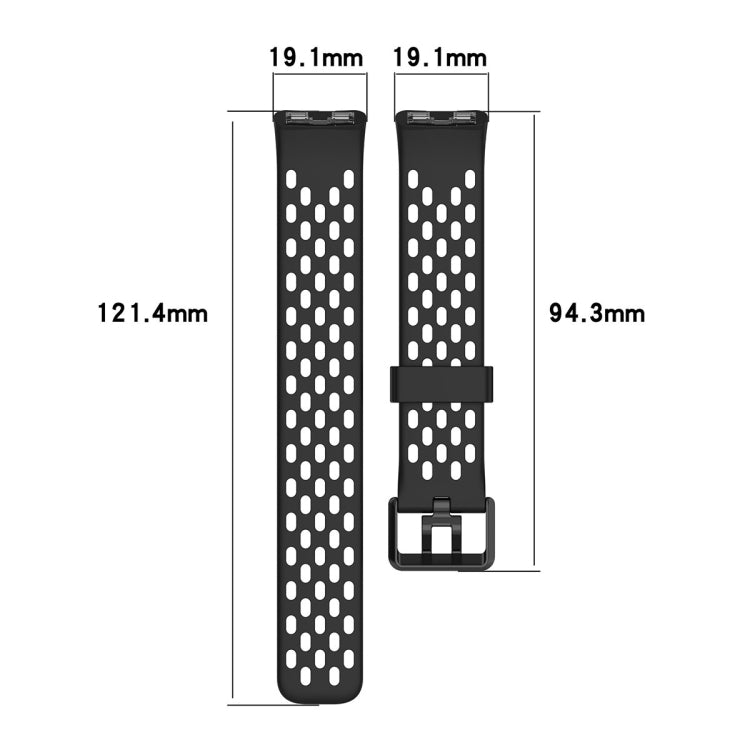 For Huawei Band 9 / 9 NFC / 8 / 8 NFC Hole Style Dual Black Buckle Silicone Watch Band(Dark Purple) - Watch Bands by buy2fix | Online Shopping UK | buy2fix