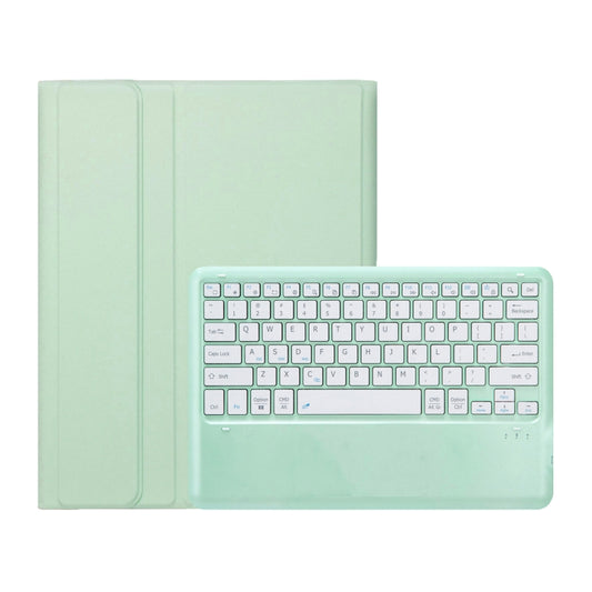 For iPad Pro 13 2024 A13B Detachable Ultra-Thin Bluetooth Keyboard Leather Tablet Case with Pen Slot(Light Green) by buy2fix