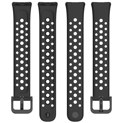 For Huawei Band 9 / 9 NFC / 8 / 8 NFC Round Hole Nail Button Silicone Watch Band(Black) - Watch Bands by buy2fix | Online Shopping UK | buy2fix