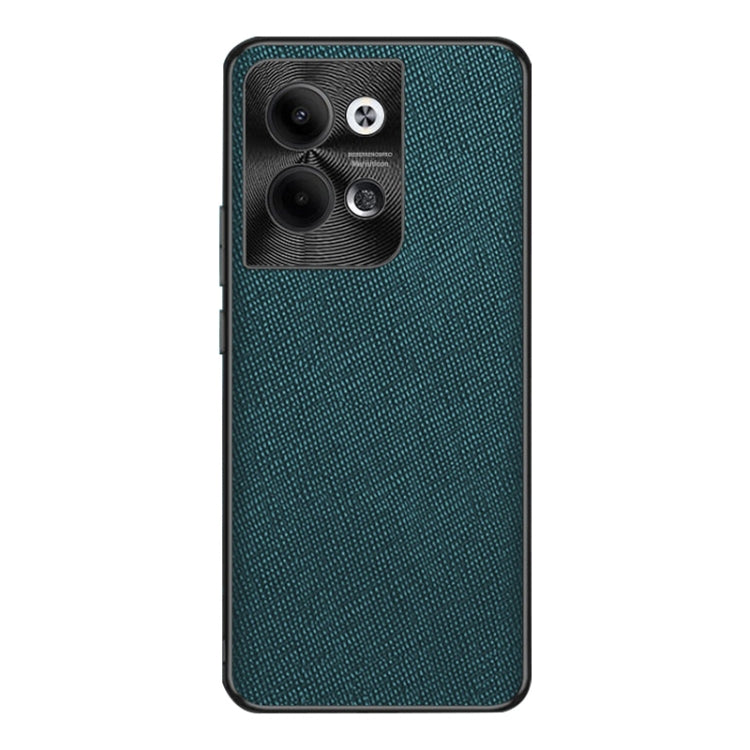 For OPPO Reno9 Pro Cross Texture PU Leather Phone Case(Dark Green) - OPPO Cases by buy2fix | Online Shopping UK | buy2fix