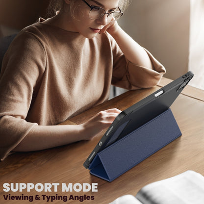 For iPad Pro 12.9 2022 / 2021 / 2020 Carbon Fiber Leather Smart Tablet Case(Navy Blue) - iPad Pro 12.9 (2022/2021) Cases by buy2fix | Online Shopping UK | buy2fix