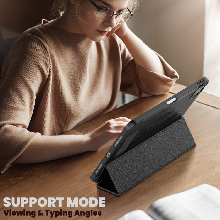 For iPad Pro 12.9 2022 / 2021 / 2020 Carbon Fiber Leather Smart Tablet Case(Black) - iPad Pro 12.9 (2022/2021) Cases by buy2fix | Online Shopping UK | buy2fix