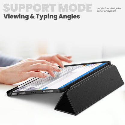 For iPad Pro 11 2022 / Air 10.9 2022 Carbon Fiber Leather Smart Tablet Case(Black) - iPad Pro 11 (2022/2021) Cases by buy2fix | Online Shopping UK | buy2fix