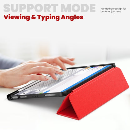 For iPad Pro 11 2022 / Air 10.9 2022 Carbon Fiber Leather Smart Tablet Case(Red) - iPad Pro 11 (2022/2021) Cases by buy2fix | Online Shopping UK | buy2fix