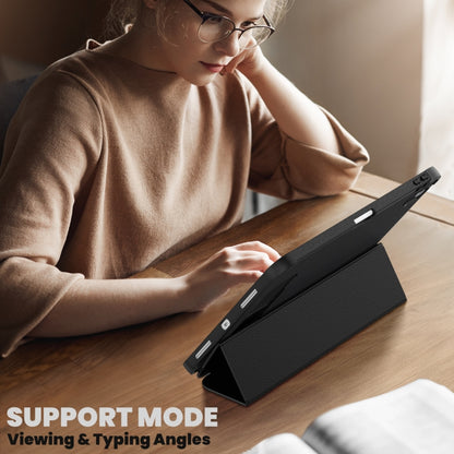 For iPad 2025 / 2022 Carbon Fiber Leather Smart Tablet Case(Black) - iPad 2025 / 2022 Cases by buy2fix | Online Shopping UK | buy2fix