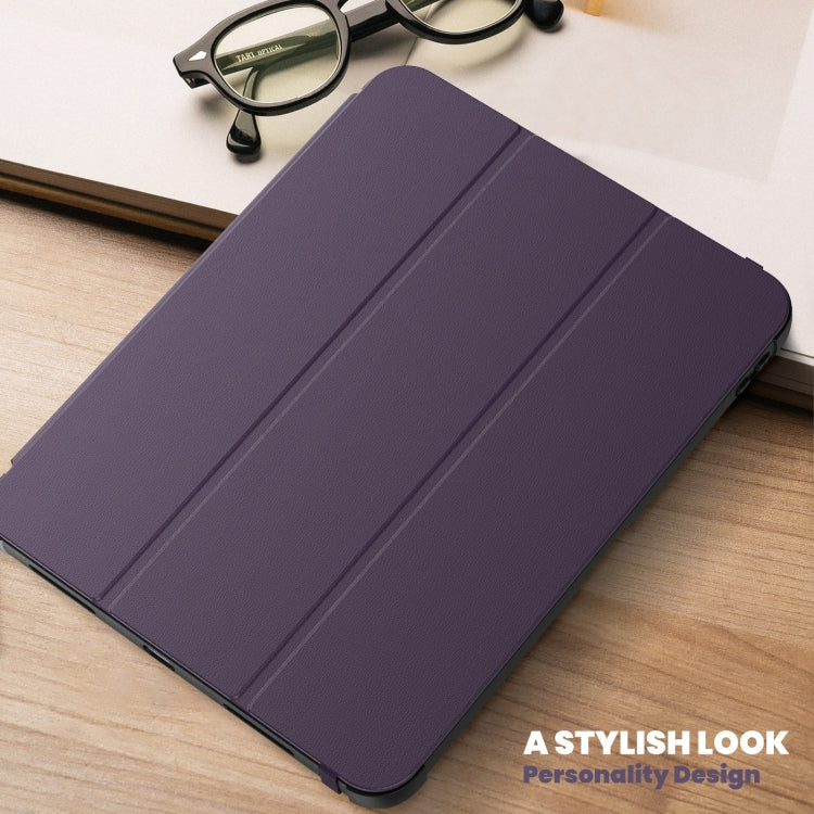 For iPad 2025 / 2022 Carbon Fiber Leather Smart Tablet Case(Purple) - iPad 2025 / 2022 Cases by buy2fix | Online Shopping UK | buy2fix