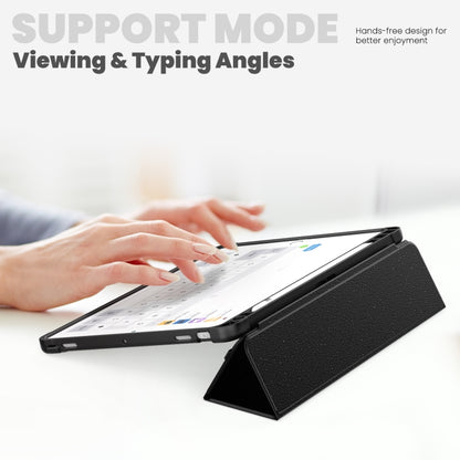 For iPad 10.2 2021 / Air 10.5 Carbon Fiber Leather Smart Tablet Case(Black) - iPad 10.2 Cases by buy2fix | Online Shopping UK | buy2fix