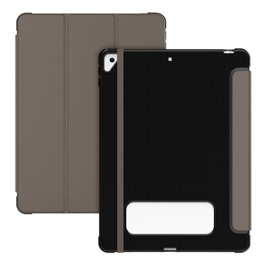 For iPad 10.2 2021 / Air 10.5 Carbon Fiber Leather Smart Tablet Case(Brown) - iPad 10.2 Cases by buy2fix | Online Shopping UK | buy2fix