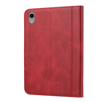 For iPad mini 2024 Calf Texture Double Fold Clasp Horizontal Flip Leather Smart Tablet Case(Red) - iPad mini 2024 Cases by buy2fix | Online Shopping UK | buy2fix