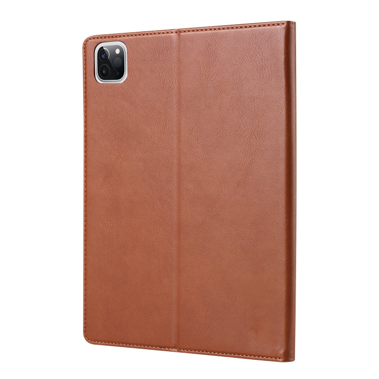 For iPad Pro 11 2024 Knead Skin Texture Horizontal Flip Leather Smart Tablet Case(Brown) - iPad Pro 11 2024 Cases by buy2fix | Online Shopping UK | buy2fix